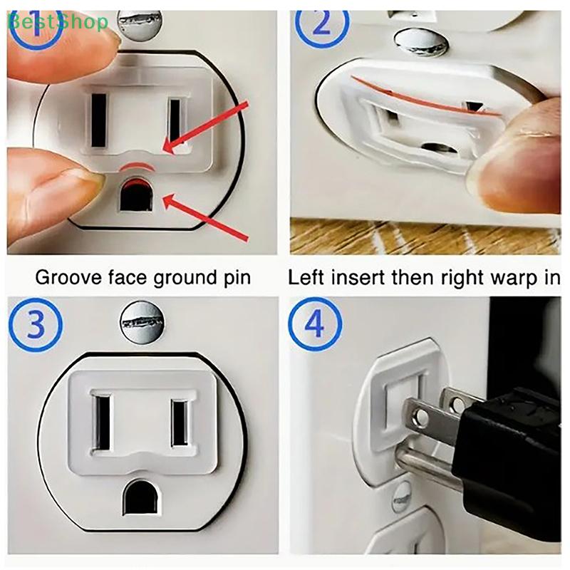 10Pcs Transparent Tighten Socket Conversion Cover Safety Plug Socket Fasteners