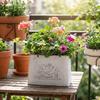 Vintage Used Handtasche Blumentopf Verschleißfester Blumenständer Metall-Blumenkorb Pflanzkübel Dekotopf