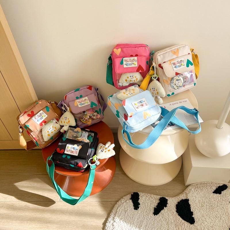 Unisex Childrens Kids Bag With Pure Color Pattern And Tape Stitching For School Days