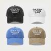 New Washed Cotton Baseball Cap American Personalized Letter Embroidery Cap Men's and Women's Casual Versatile Sun Hat Tide