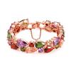 2026 European and American Mona Lisa Rose Gold Women's Colorful Zircon Bracelet
