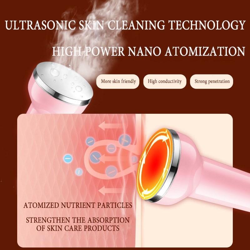 Household 2 In 1 Ultrasonic Facial Deep Cleansing Beauty Machine Face RF Anti-aging Wrinkle Beauty Instrument