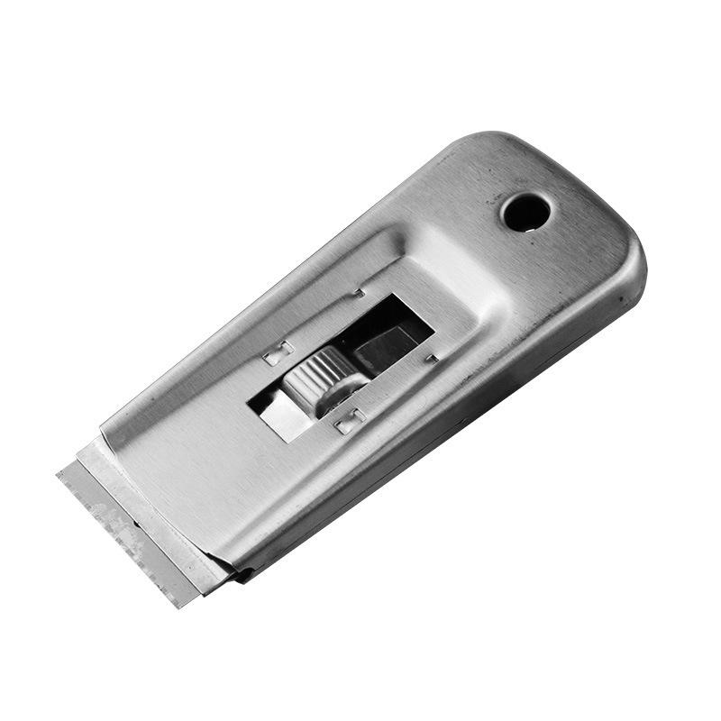 Compact Multi-Purpose Metal Scraper: Adhesive & Sticker Remover, Glass & Blade Cleaner