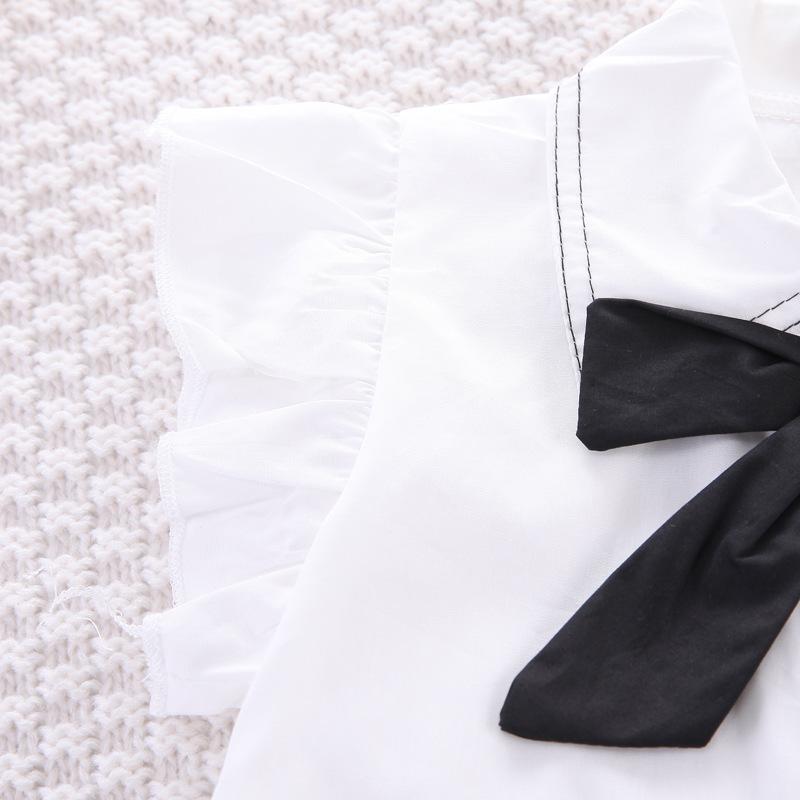 Dívčí sada pro miminka, letní oblečení, nový top s mašlí + kraťasy, 2dílná sada pro děti, oblečení pro dívky