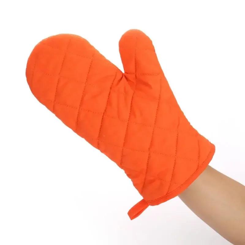 2Pcs Cotton Microwave Oven Protector Glove Oven Mitts Non-Slip Heat Proof Resistant Baking Bbq Cooking Room Cooking Supplies Tools
