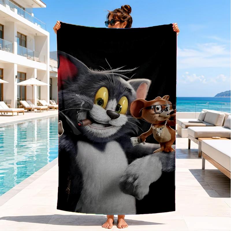 Jerry Adventure Beach Towel, Super Soft Microfiber, Perfect Gift for Her/Him, Birthday, for Pool, Beach, Travel, Decor Beach Party
