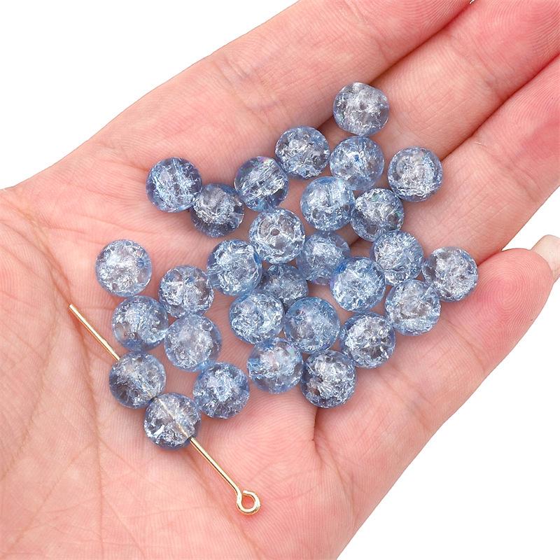 8/10mm Crackle Bicolor Glass Beads for DIY Jewelry