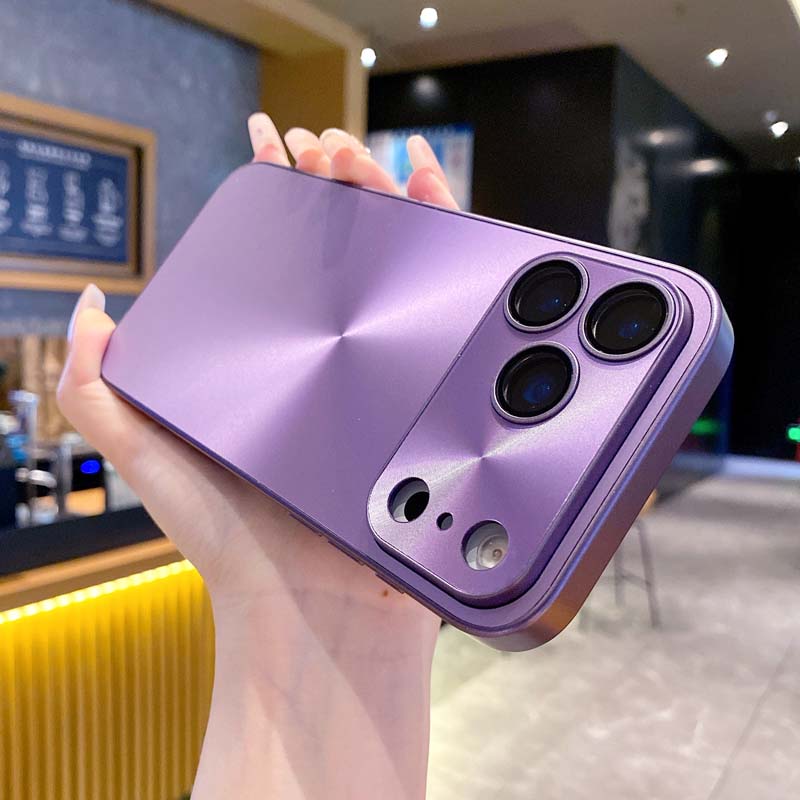 Laser Aurora CD Pattern Matte Case for IPhone 17 Air 16 15 14 13 12 11 Pro Max Lens Film Protection Shockproof Armor Hard Cover