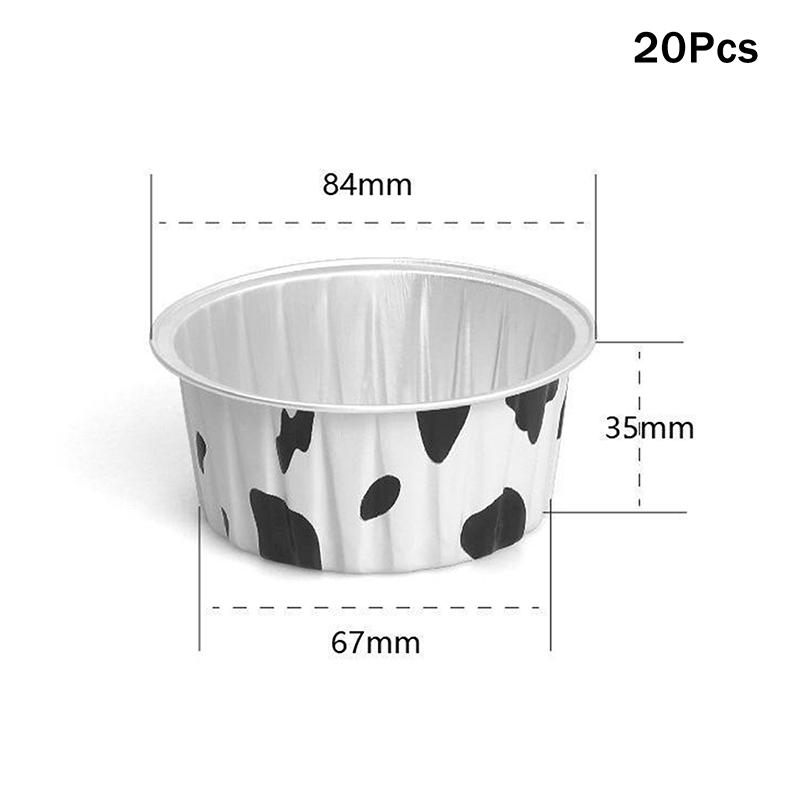 10/20/50 Pcs Round Baking Cups Tin Paper Foil Wih Lids Reusable Cupcake Cups Desserts Flans Mini Cake Pans Bread Mould Custard