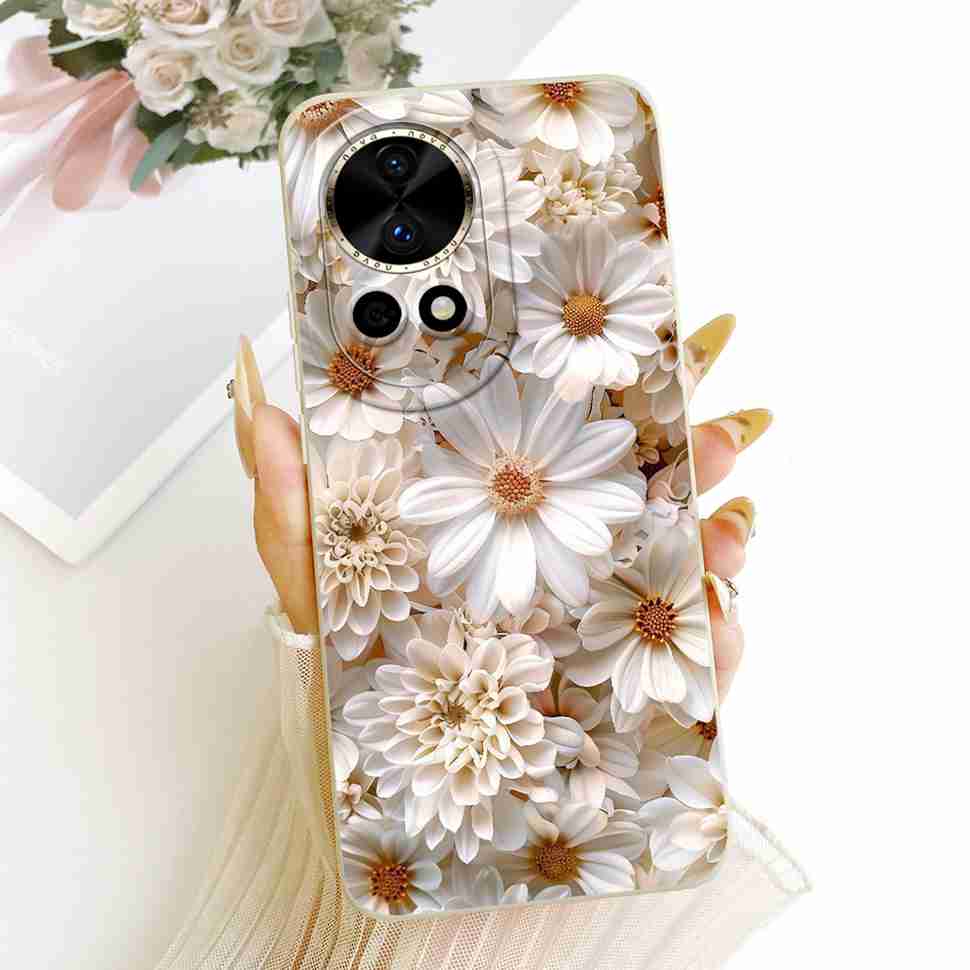 Neu Für Huawei nova 12 5G BLK-AL00 Hülle Luxus Blume Schmetterling Silikon Rückseite Für Huawei Nova12 5G Handyhüllen Bumper