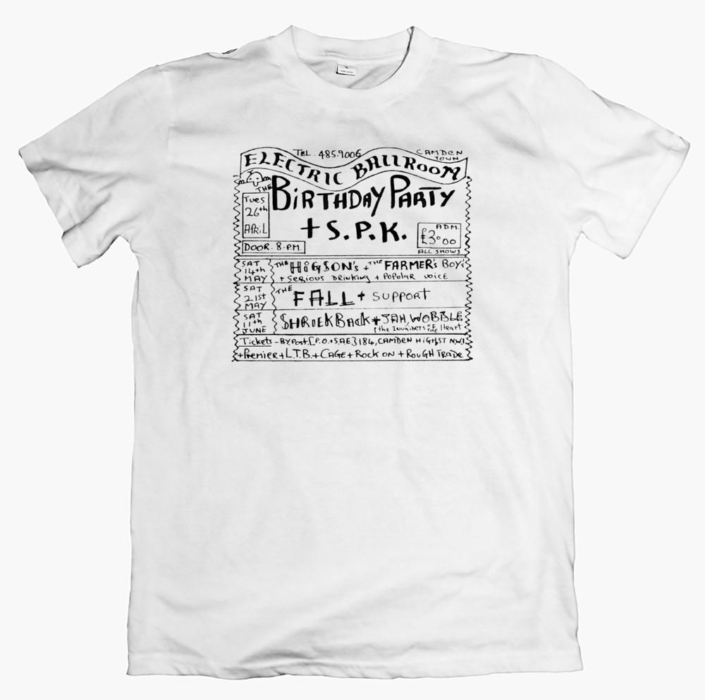 Birthday party spk the fall gig tshirt 80s post punk industrial band tee unisex S