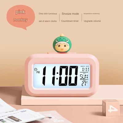 Cartoon Music Watch Desktop Alarm Clock Cordless Battery Powered