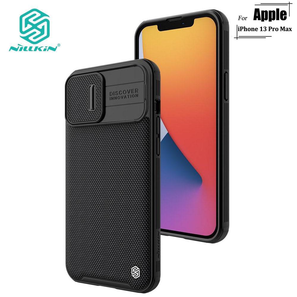 

Nillkin Текстурированный Pro корпус для iPhone 13 Pro Макс Чехол для телефона TPU ПК Легкий нейлоновое волокно Ударопрочная задняя крышка с камерой Slide Защита конфиденциальности