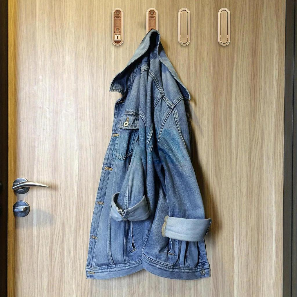 Golden Foldable Wall Hooks - Metal Space-Saving Door/Wall Mounted Hooks for Bathroom, Kitchen, Bedroom - Easy Installation for Towels, Coats, Bags