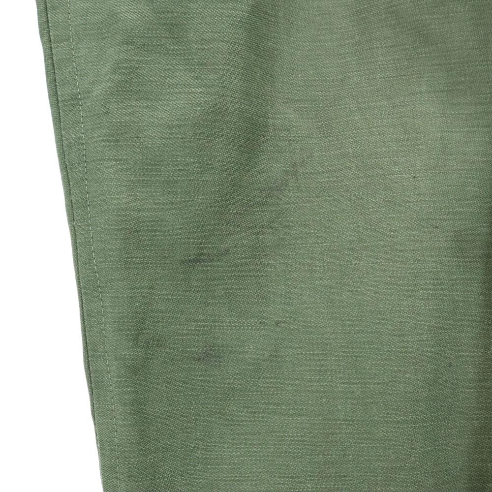US ARMY 70s DSA Vintage Cotton Satin Baker Pants W30 Military Button Fly Men's Used