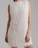 Fluffy Mini Dress with Lurex LEFON 111634 36 Milk