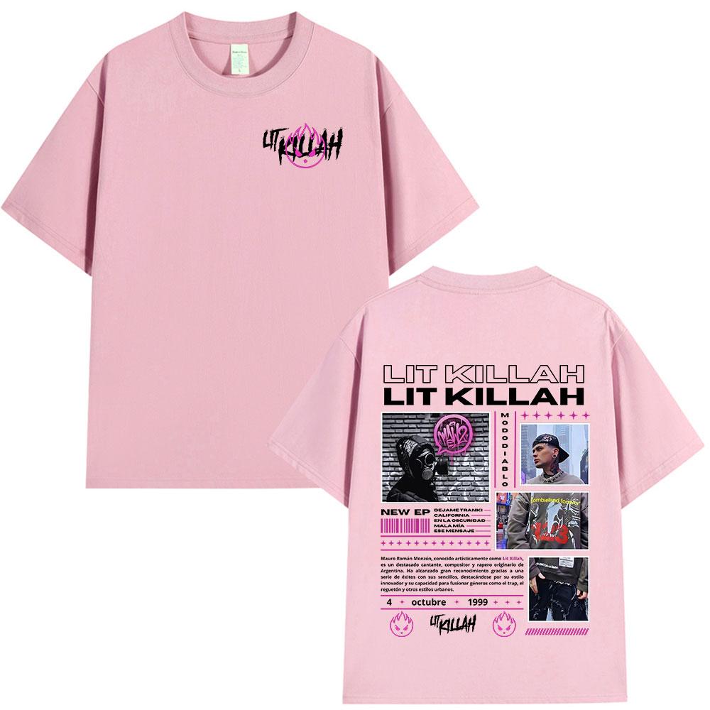 Rapper Lit Killah MAWZ Album Tshirt Tour Merch Short Sleeve Tee Shirt Unisex Women Clothing Cotton Loose Soft Tshirts Streetwear