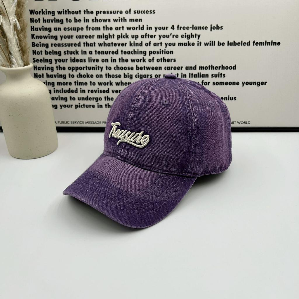 New Fashion Casual Versatile Denim Baseball Cap Men's and Women's Spring and Summer Trend Brand Letter Embroidered Cap