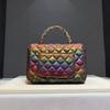 2025 Women's Luxury Designer Rhinestone Messenger Bag Retro Fashion Butterfly Diamond Handbags With Metal Chain Shoulder Bag