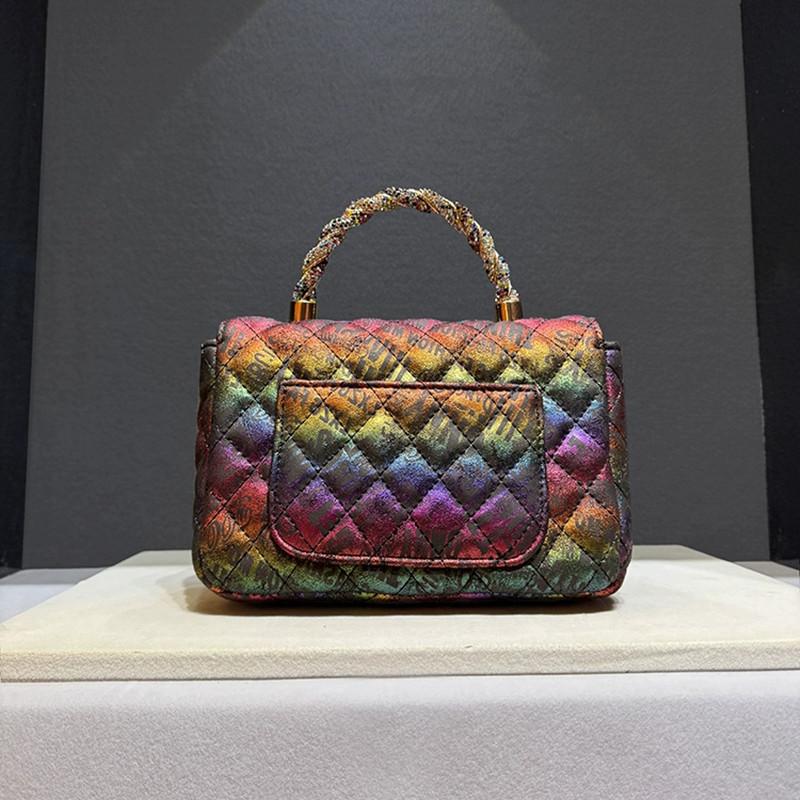 2025 Women's Luxury Designer Rhinestone Messenger Bag Retro Fashion Butterfly Diamond Handbags With Metal Chain Shoulder Bag
