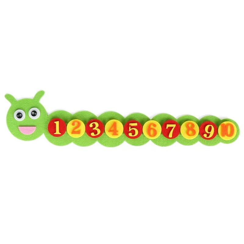 DIY Felt Fruit Tree Emotion Change Caterpillar Carrot Palm Crayon Non-woven Puzzle Felt Set Montessori Early Education Props ZYF