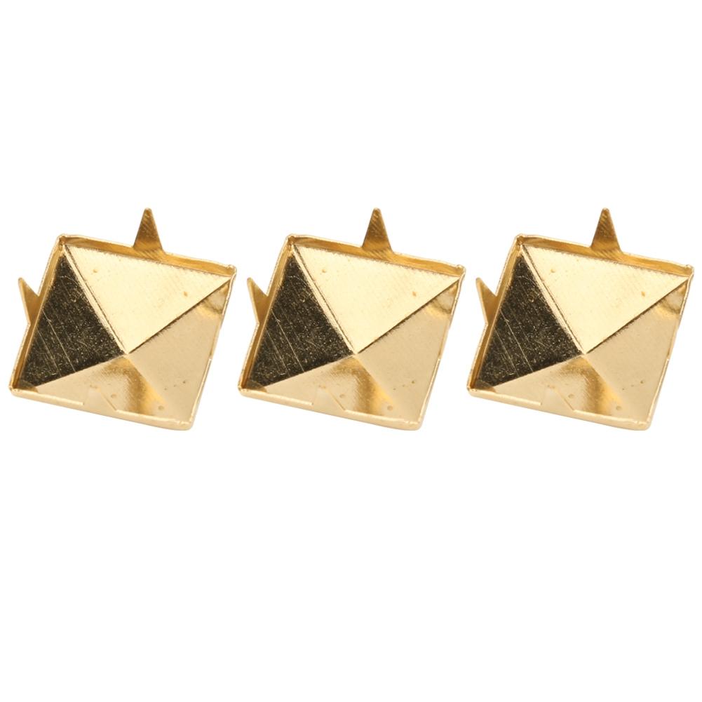 100pcs Square Pyramid Punk Rivets 4 Claw Metal Studs for Bracelets Clothing Shoes Handbag