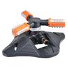 Lawn Sprinkler 3 Arm Nozzles 360 degrees  Auto Rotating Irrigation Water Sprinkler for Yard Garden Orange