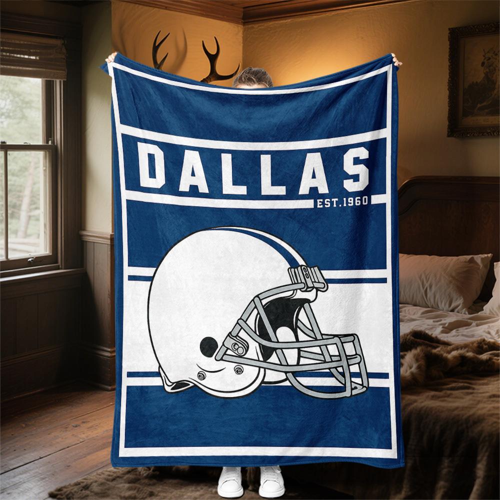 1pc Dallas Cowboys Blanket for Sofa Bed Soft and Light Bedding Ideal for Picnics, All-Season Christmas Outdoor Decor Accessories-c0803042