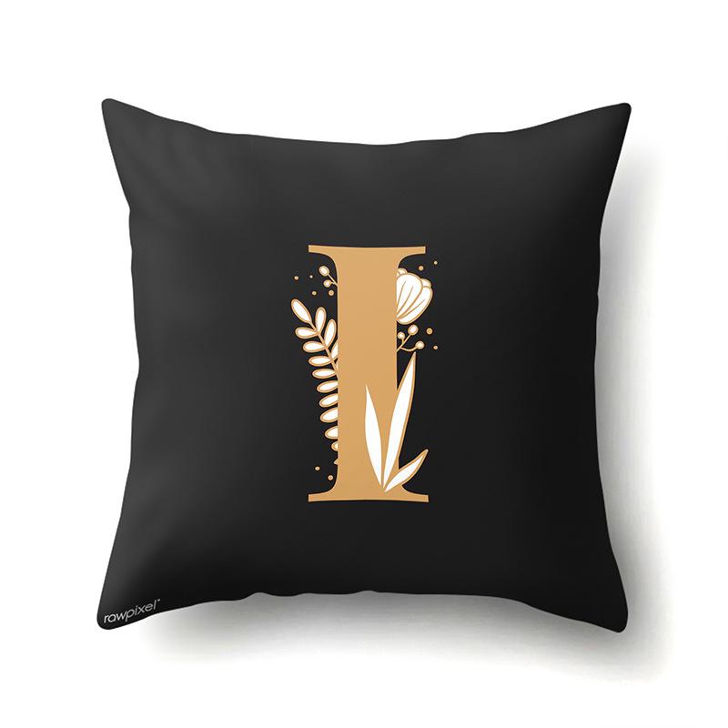 Polyester Kissenbezug Autodekoration Zuhause 26 Englische Buchstaben Gedruckt Taillenkissen Sofakissenbezug