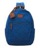 Sac à dos matelassé en nylon Tora pour femme, Bleu, Moyen