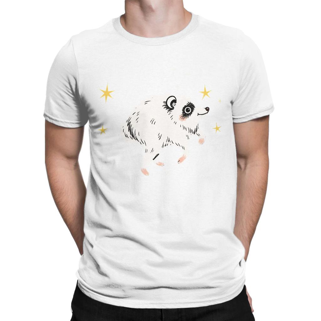 Unisexs Tshirt Raccoon Jimothy Vintage Pure Cotton Tees Short Sleeve Funny Internet Meme T Shirts Crew Neck Clothes Printed