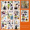 6/8/9 Sheets Halloween Window Clings Cute Ghost Pumpkin Bat Removable Self Adhesive For Home Party Glass Decor