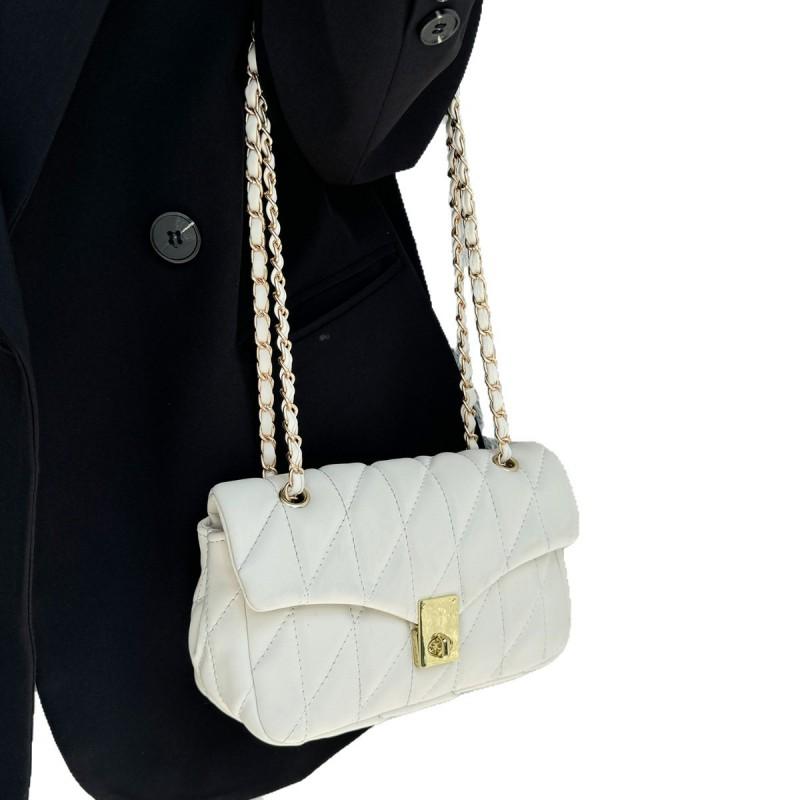 Elegant Mini Square Chain Bag With Quilted Design Womens Shoulder Crossbody PU Leather Small Handbag Daily Wear