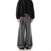 Light luxury upstart old money style retro woolen trousers for men and women, new thickened straight casual trousers in autumn and winter
