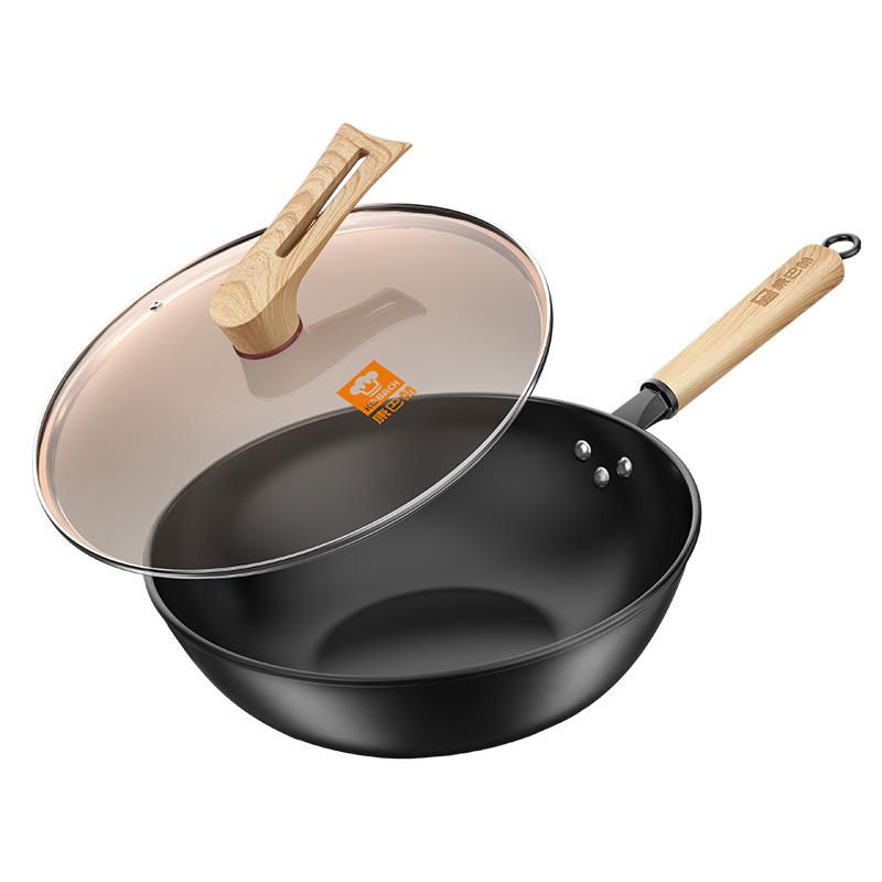 Kocherbach KGZ-C32T 32cm Wrought Iron Wok Set