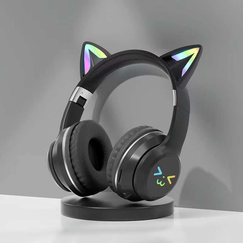 

BT035C Cat Ear Gaming Headset: Foldable, Bluetooth, Gradient Color 618