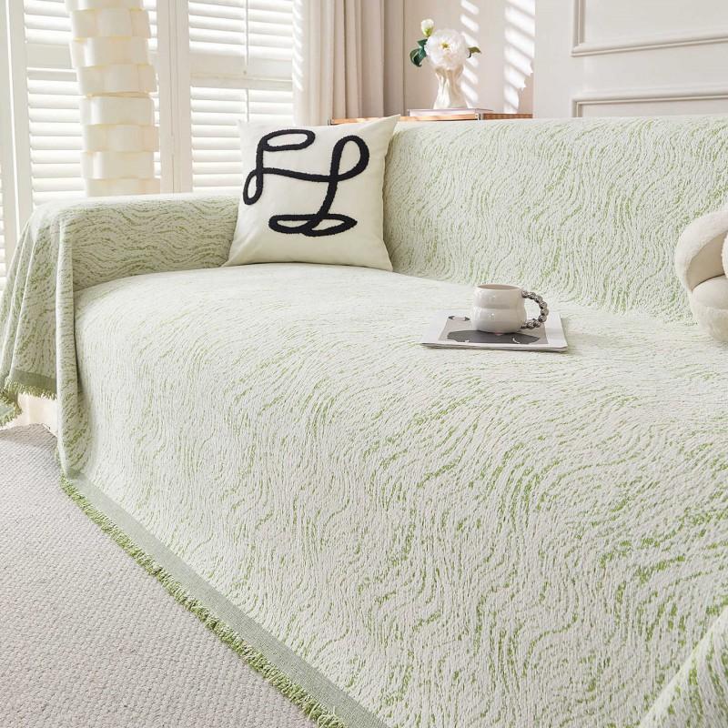 Creamy Chic Sofa Cover Slipcover Snowball Chenille Full Coverage Modern Minimalist Protector Living Room