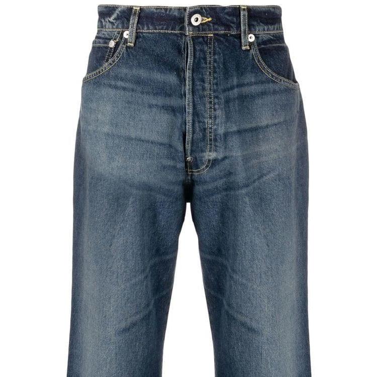 KENZO Suisen Wide Leg Relaxed Fit Jeans FD55DP4066B2-DD