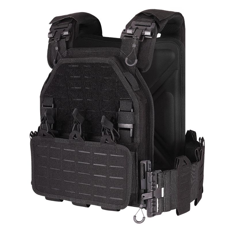YAKEDA Tactical Outdoor Vest Quick Release Airsoft Vest for Men Adjustable Breathable Combat Training Vest with Hook and Loop