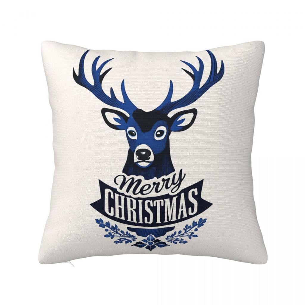 Chrismas Snowflake Letter Print Pillow Case Cushion Cover Polyester Graphic Pillow Cover Pillowcases Office Car Home Decorative