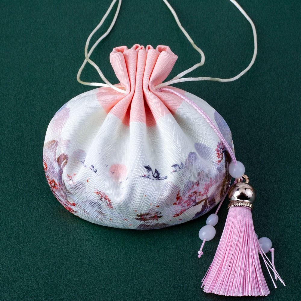 

Китайский стиль Zongzi мешочек с кисточкой для женщин ювелирная сумка благословение мешок пустой мешочек подарки