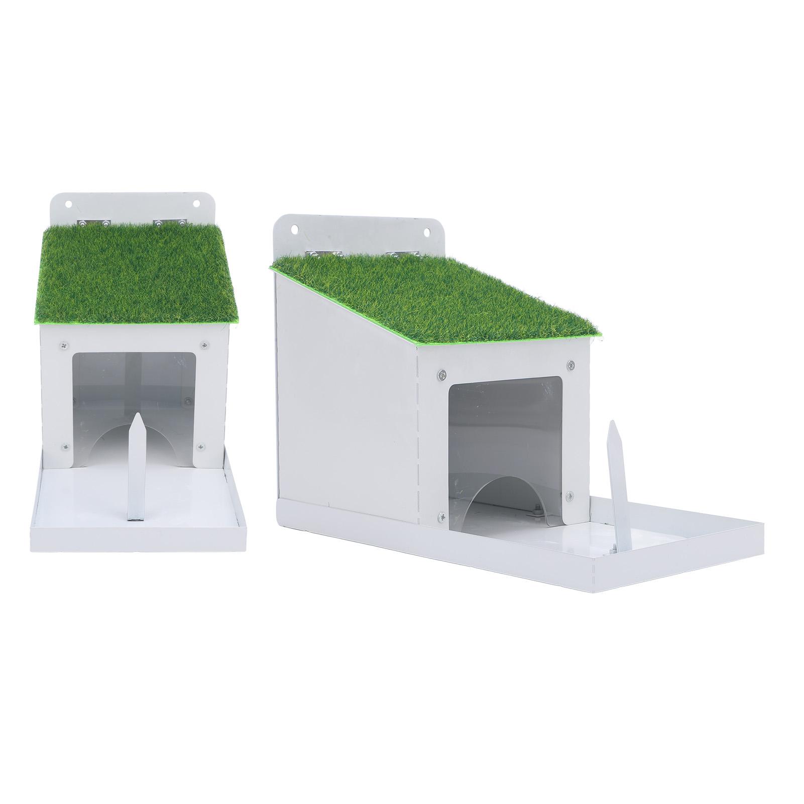 

Feeder for Hanging Outside Tree, Metal Feeding Box with Corn Cob Holder, Chipmunk Feeder Funny Picnic Table Feeder Box for
