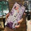 Durable Wristband Phone Case For HTC Desire 20 Plus/D20+ Lanyard Back Cover Shockproof Flower Soft case Fashion Design