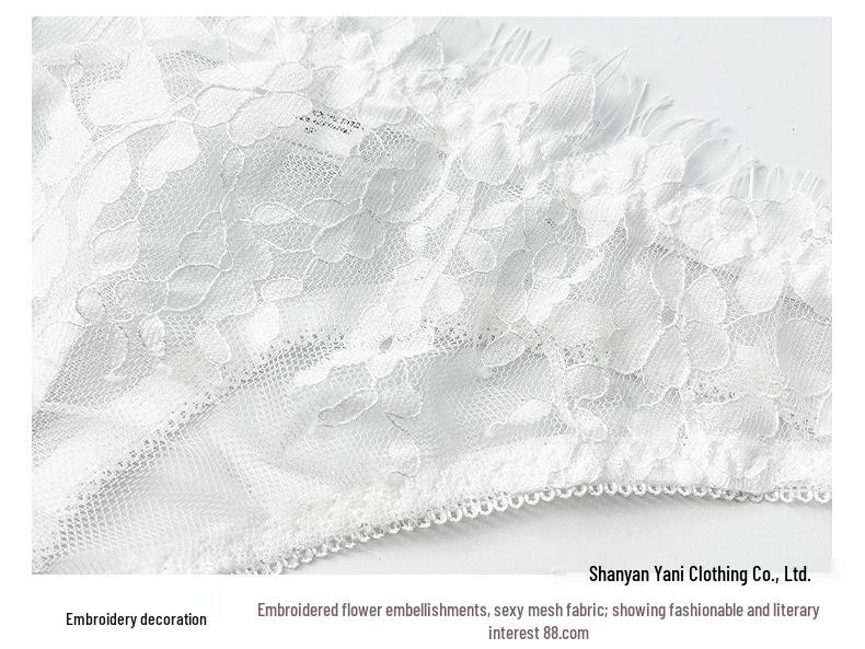 Seksowny Francuski Komplet Bielizny z Koronką i Haftem: Przeciw opadaniu, Smukły wygląd, Supercienkie do dużego biustu