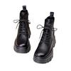 Comfortable and Good-looking British Martin Boots for Women, Winter Velvet Warm Cotton Boots for Small Men, Thick-soled Inner Height-increasing Short