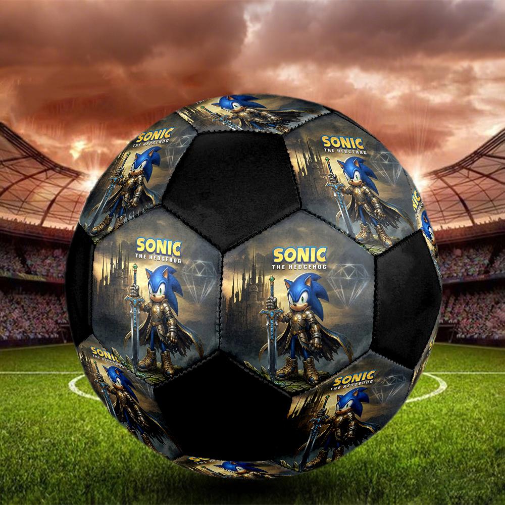 1pc Sonic The Hedgehog Football Soccer Ball Size 5 Indoor Soccer Ball Fashion Colorful  Backyard Game -Great For Sports Fans Gift HE95