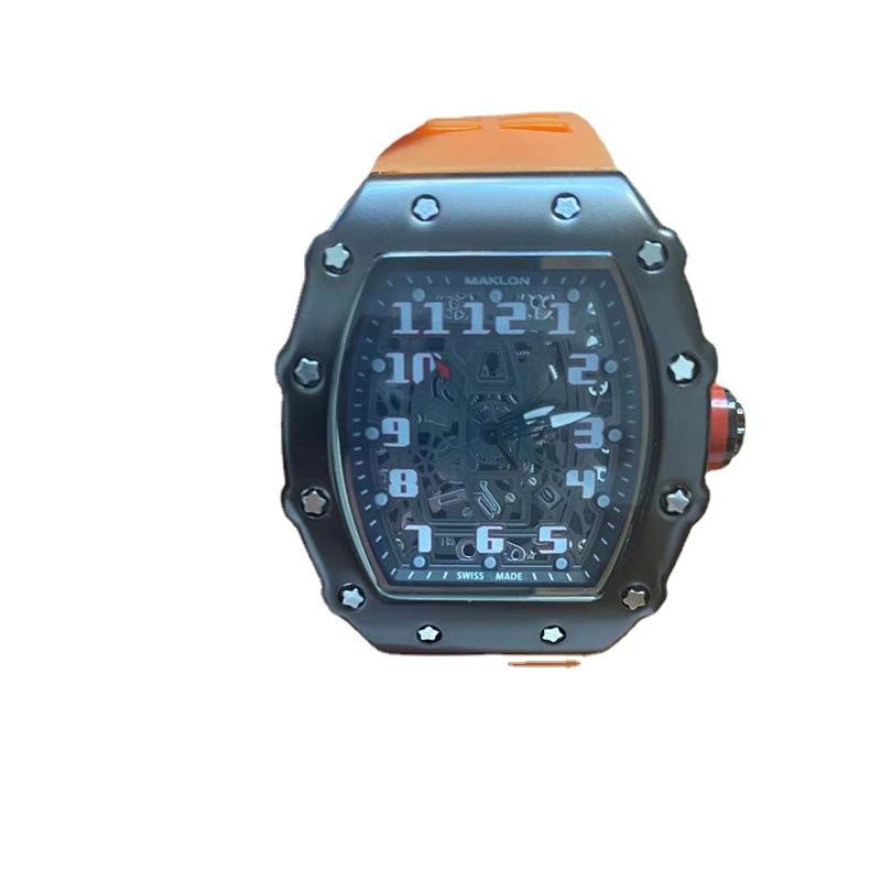 Wurmloch-Uhr Karomuster-Uhr Typ Mode-Uhr Multifunktionale Nicht-Mechanische Uhr Herrenuhr