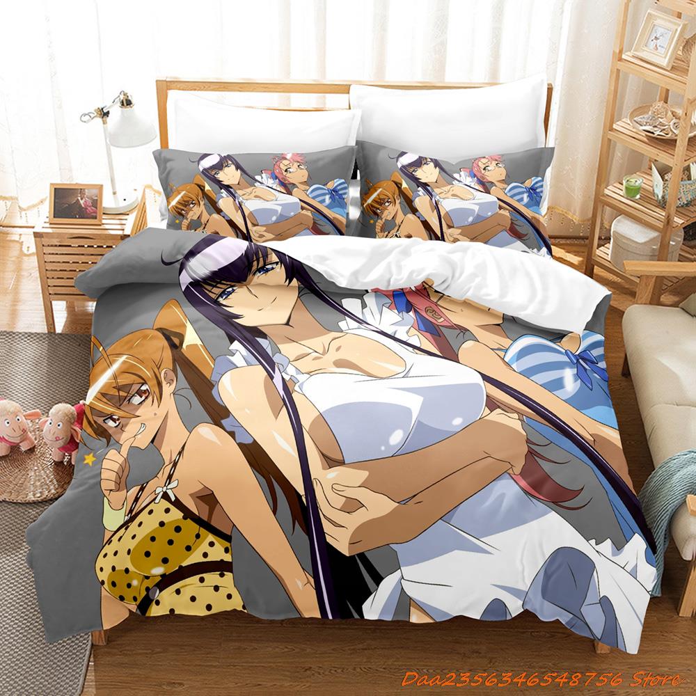 Comforter Cexy Girl Highschool Of The Dead Bedding Set Single Twin Full Queen King Size Bed Set Adult Kid Bedroom Duvet Sets