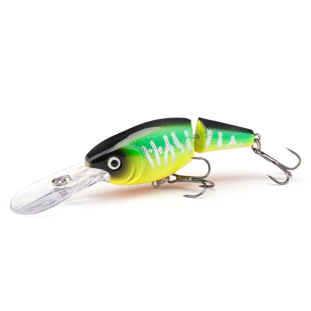 Minnow Fishing Lures 105mm 15g 2-Segment Jointed Bait Floating Wobblers For Pike Artificial Bait Crankbait Fishing Goods
