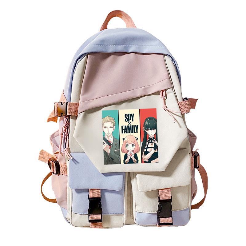 Animation zweidimensionaler Rucksack Dekompression Rückenschutz für Grund- und Sekundarschüler Campus-Trend Schultasche College-Stil